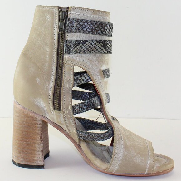 Freebird Strappy Peep Toe Tiara Booties Womens (US 9/EU 40) - Picture 4 of 11